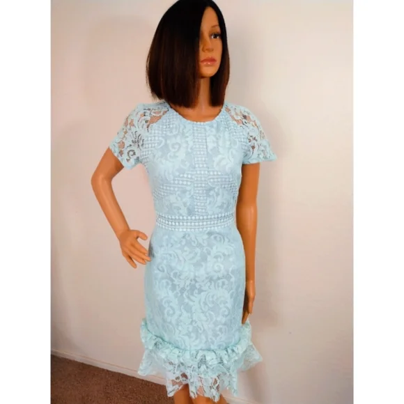 PrettyLittleThing | Dresses | Nwot Pretty Little Things Frill Hem Lace  Bodycon | Poshmark